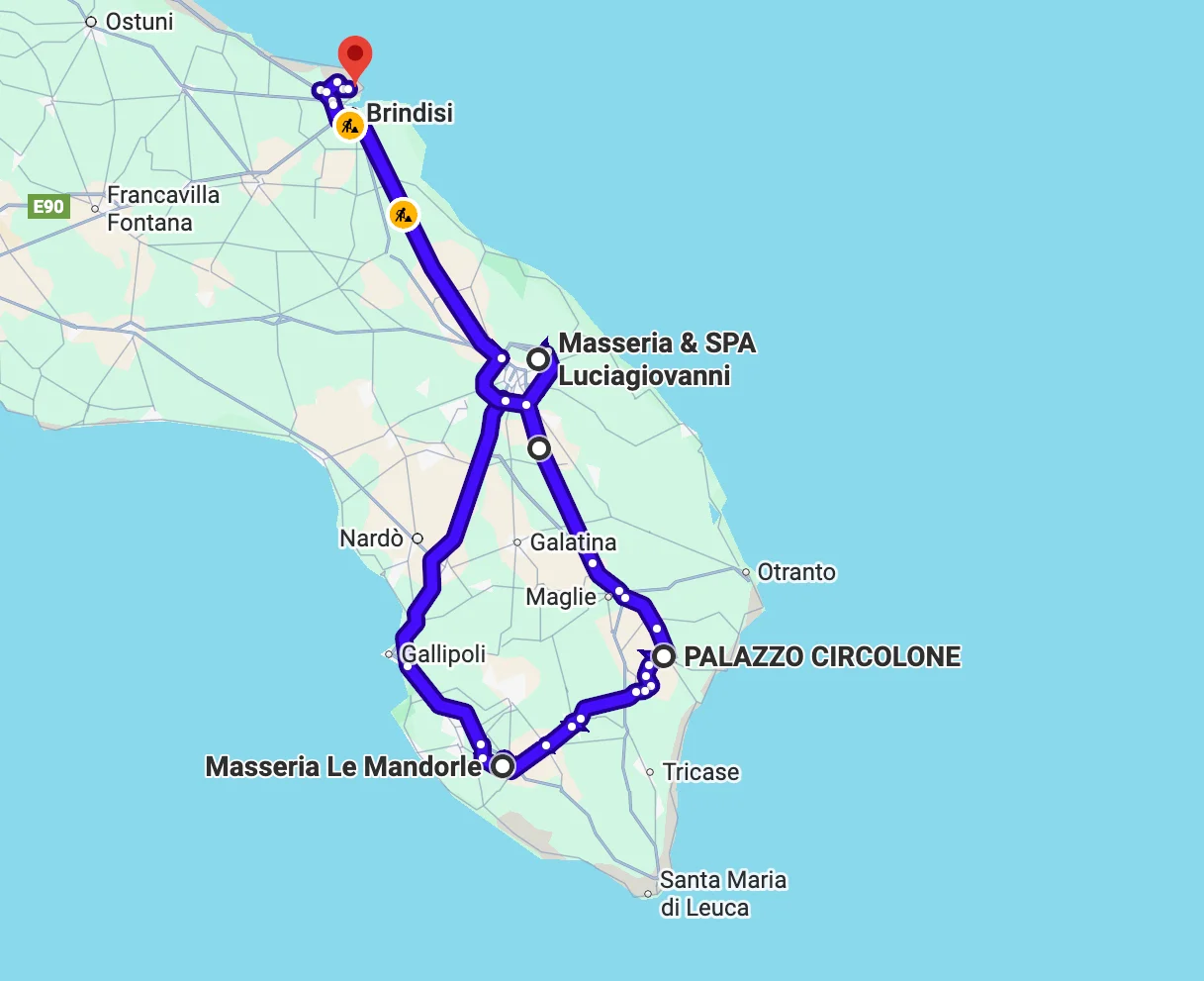 Route Rondreis Puglia Zuid | Bebsy